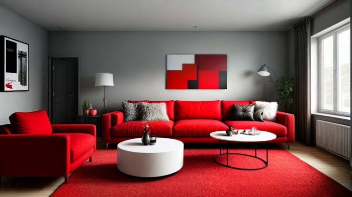 Red Living Room | Cabinets Matttroy Red Living Room | Cabinets Matttroy